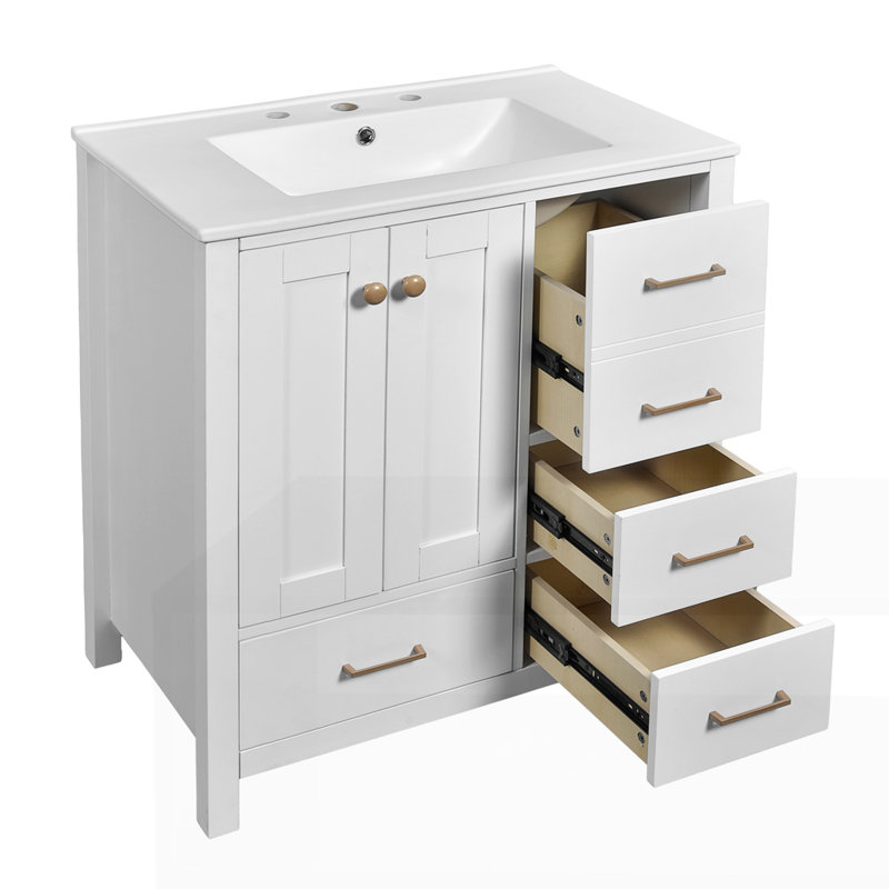 30'' Bathroom Vanity with Ceramic Sink Combo