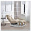 Chaise rembourrée avec repose-pieds