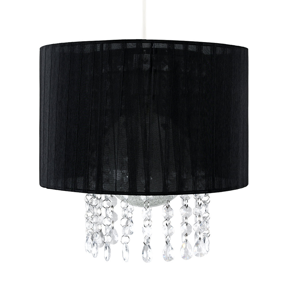 28cm H Fabric Drum Pendant Shade ( Screw On )