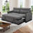 Firm Square Arms Sleeper Sofa 3 in 1 Convertible Sleeper Sofa Bed with Pull Out Bed-1544203759-1598630482