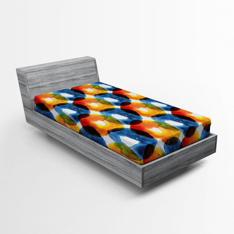Drap-housse en aquarelle circulaire en gras, Simple