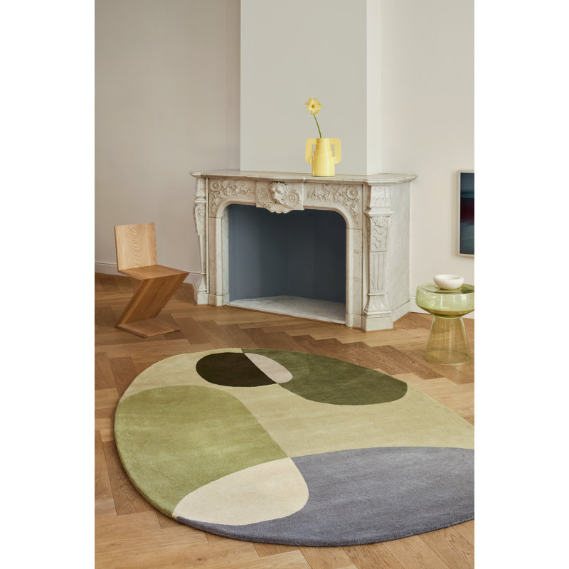 Décor Miller, Vert; gris; beige, Nouveauté de 6 pi 7 po x 9 pi 2 po