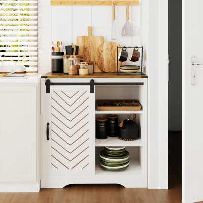 Versavia 31.5'' Sideboard & Cabinet with 2 Drawers and Adjustable Shelf