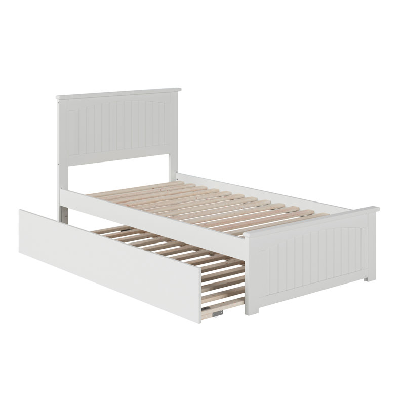 Benites Solid Wood Platform Bed with Trundle by Three Posts™ Teen, Twin, White