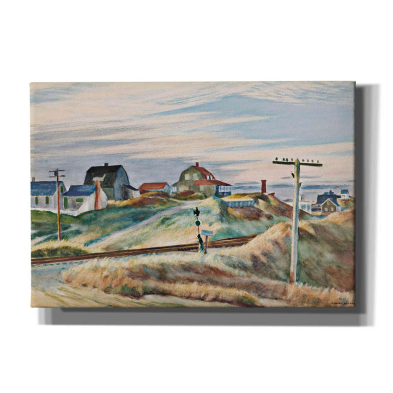 «Cottage at North Truro» par Edward Hopper, estampe numérique sur toile, H 18 po x l 26 po x P 0,75 po