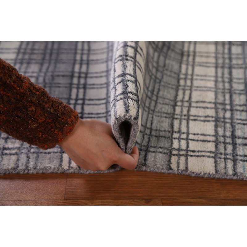 One-of-a-Kind 5'7" X 7'10" New Age Wool Area Rug in Grey
