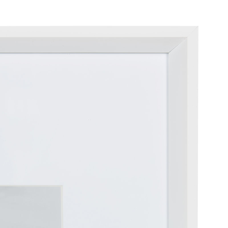 Baislee Matte Picture Frame - Set of 3 with Mat, White