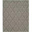 Wool Damask Area Rug in Gray/Beige-1431498552