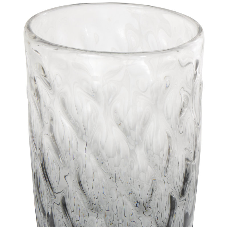 Vase en verre, Noir, H 23,9 po x l 10,1 po x P 10,2 po