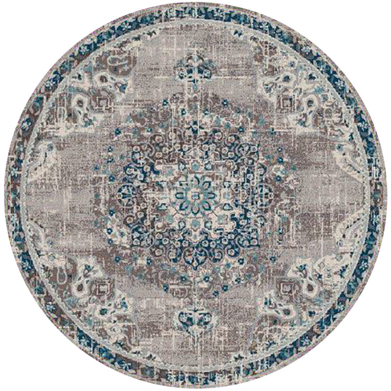 Tapis bleu sarcelle 7 pi