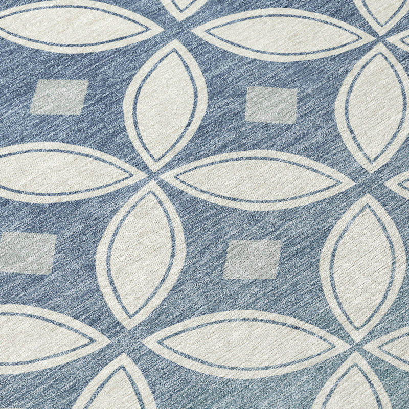 Machine Washable Indoor/Outdoor Lockway ACN2423 Geometric Rug, Rectangle 8' x 10'