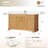 Epworth 60" Single Bath Vanity in Oak Natural Brown with Silk White Quartz Stone Top-1476139661