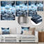 Monochromes bleus et blancs hivers reflets I - décoration murale florale en métal-1738360092