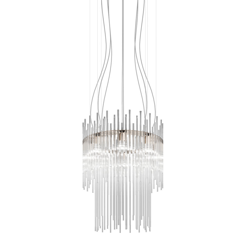 Diadema Suspension C_2 Crystal Matt Bronze 2 E26 Ul, Matte Bronze, 31" H x 24" W x 24" D
