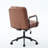 Mid Back Office Chair With 40 Reclining Back, Wheels, Arms, Ergonomic Pu Leather, 360 Swivel, Adjustable Height, Brown, Double Sponge Cushion, Good For And Living Room Use Leather Wheels Padded ,-853555167