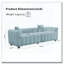 83.46'' Premium Velvet Sofa with Metal Base Legs and 2 Pillows-1232069122