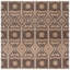 Tapis beige / gris en coton touffeté à la main Kouerga-23818939