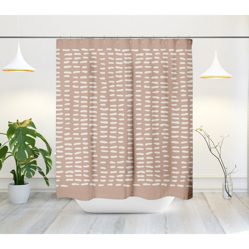 Rideau de douche, Rosé / beige