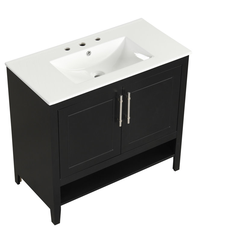 Charmant meuble-lavabo avec rangement pratique et design élégant pour une salle de bain moderne