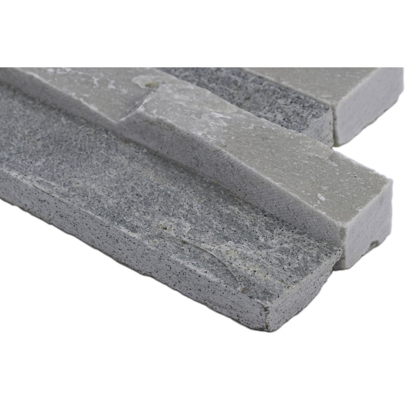 Stonecrest 6 in. x 24 in. Split Face Natural Stone Ledger Panel Wall Tile, Cobalt Mist