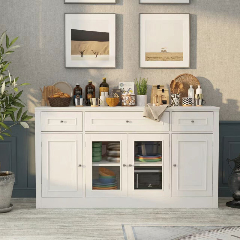 4-Door 3-Drawer Dining Sideboard Buffet Cabinet