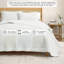Ensemble de courtepointe et couvre-oreiller 100% coton délavé en nid d'abeille gaufré-117437577-117437576