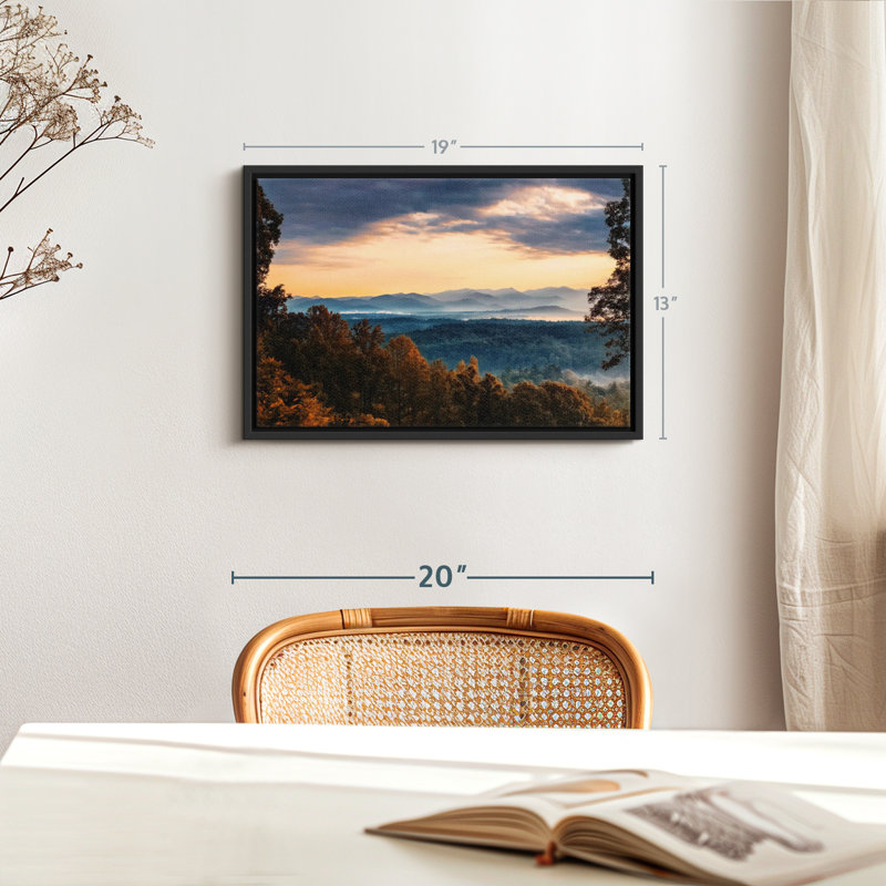 Nature «Blue Ridge Mountain Sunrise», H 19 po x l 13 po