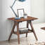 Mid-Century Modern End Table With Shelf - Brown Color Theme Rectangular Wood Functional And Attractive Home Furnishing