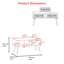 Table basse 30 po Scandinavian - Blanc deux tons avec pieds coniques
