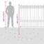Powder-Coated Steel Fence Panels Included-124587308