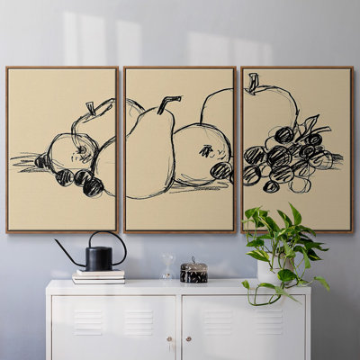 Graphite Fruit II, 3 pièces