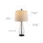 Lampe standard transparente 25,5 po Odette