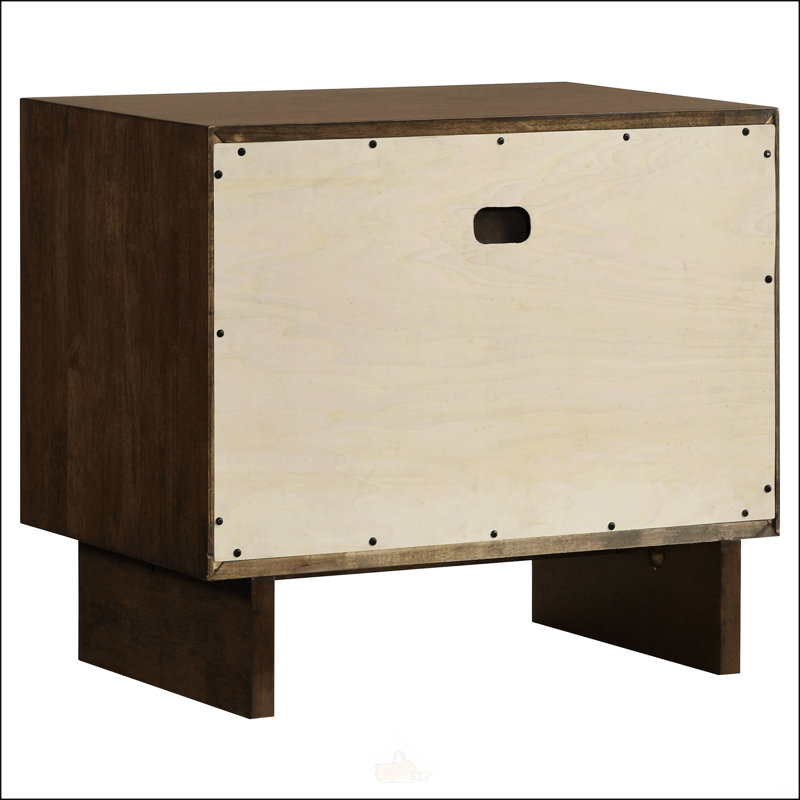 Table de chevet 2 tiroirs Hemlock