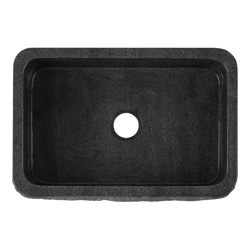 Finbrook 33" Farmhouse / Apron Kitchen Sink, Black Granite