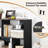 2PCS 4 Cubby Open Bookcase 3-Tier Freestanding Bookshelf w/ Detachable Metal Legs-1080212748