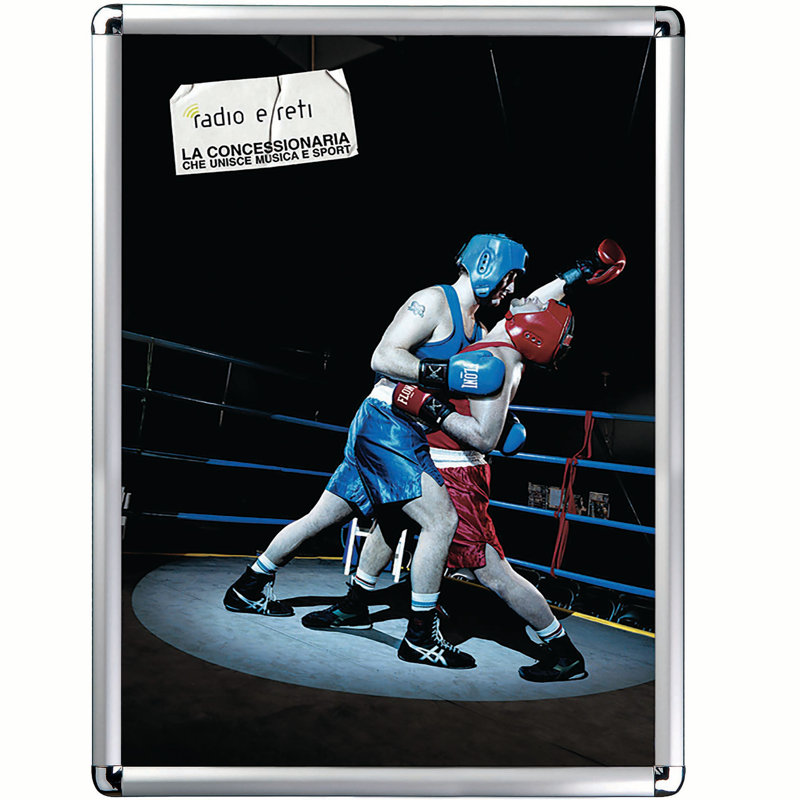 Silver Aluminum Round Corner Wall Picture Frame, 11" x 17"