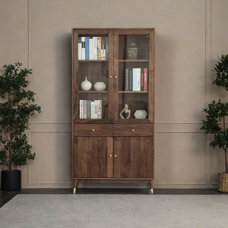Bibliothèque de style nordique en bois massif