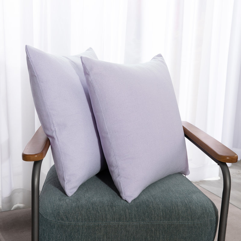 Cynne Square Throw Pillow Cover, Pastel Purple, 50cm H x 50cm W x 1cm D