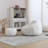 COOLMORE Modern Extra Large Round Bean Bag Chair With Footrest For Living Room, Chenille Fabric Lazy Sofa With Pillow For Adults, Teenagers,Child, Suitable For Bedroom, Dormitory, Study Room-1032931564
