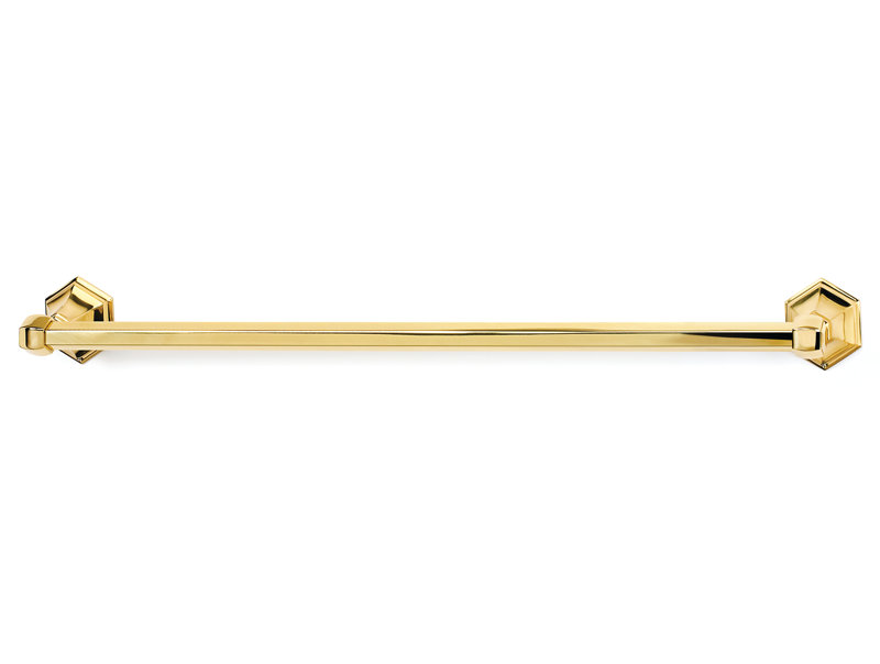 Nicole Towel Bar, Polished Brass