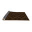Tapis géométrique en laine orange-543529070