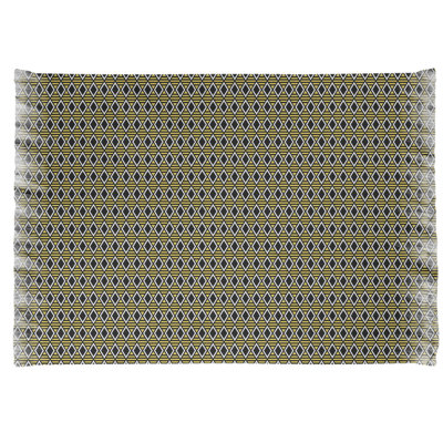 Tapis noir/jaune à carreaux géométriques classic Mcguigan