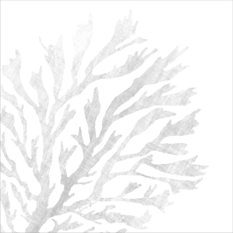 Décoration murale algues blanches