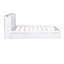 Grand lit plateforme avec rangement et tablettes gigognes TG, blanc