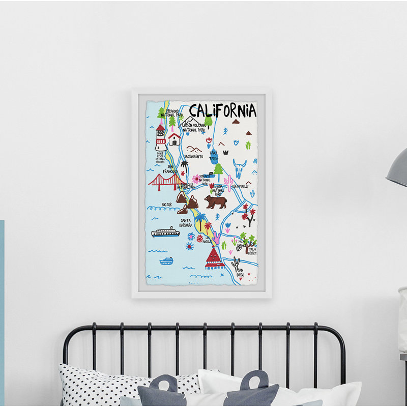 «Diverse California III» par - encadré, H 18 po x l 12 po x P 1,5 po