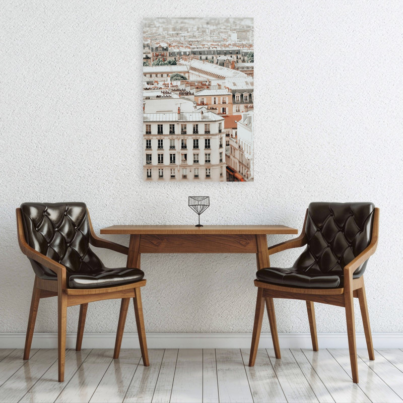 Parisian Rooftops View Classic Dreamy Elegant Architecture City Wall Art Print, 91.44cm H x 60.96cm W