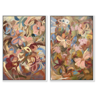Moving Eden Set Canvas Abstract Print by Oliver Gal, Black Frame, 10 x 15