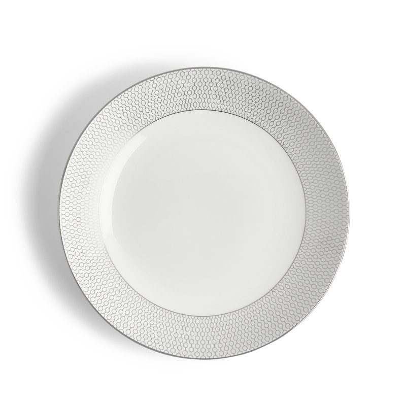 Gio Platinum 9.64" White Ceramic Pasta Bowl