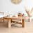 Farmhouse Round Wood Coffee Table, Rustic Design-887155238