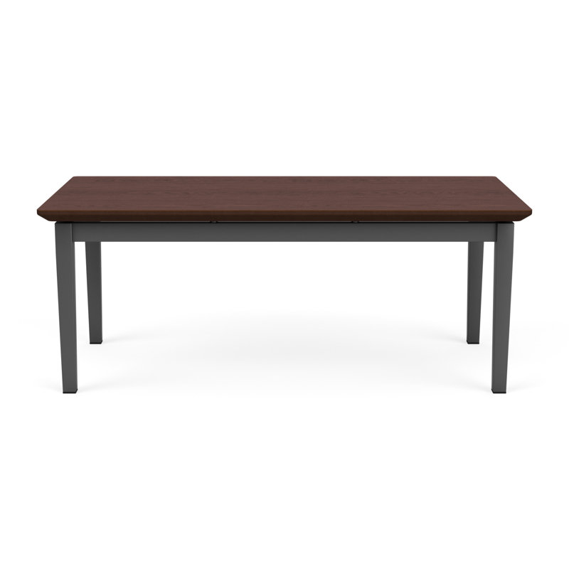 Table basse en acier Amherst, Noyer cacao, Gris anthracite